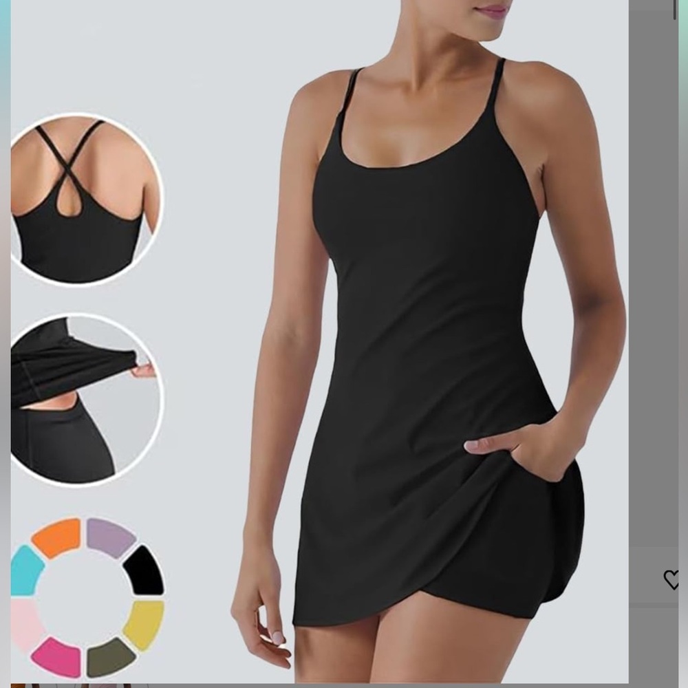 Women's Prime Black Dress Pickleball Tennis Dress NWT Size M